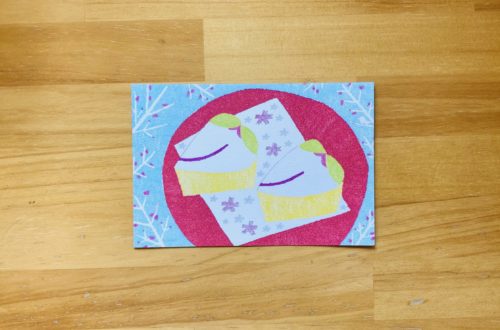 山下アキはがき　桃カステラ